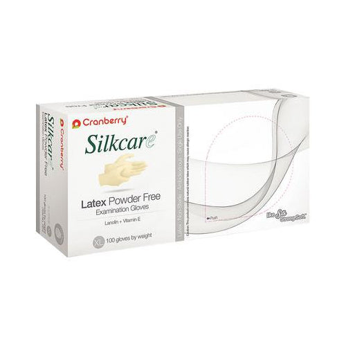 Cranberry 7819 Silkcare Powder Free Latex Exam Gloves Extra Large 100/Bx Cranberry 7819 Silkcare Powder Free Latex Exam Gloves Extra Large 100/Bx